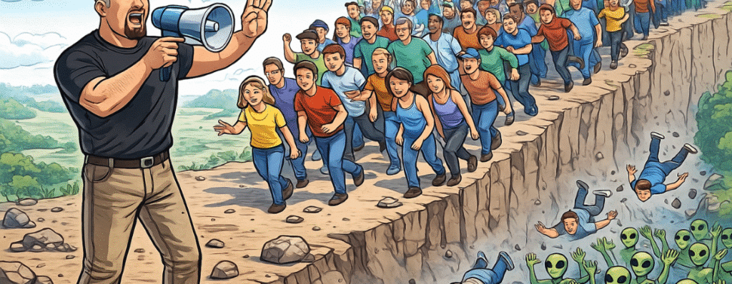 En ny YouGov-undersøgelse viser, at næsten halvdelen af amerikanerne tror, at rumvæsener har besøgt Jorden – vildledt af en fortælling uden beviser.