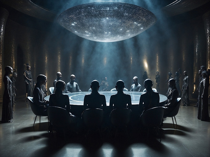 Ideen om en hemmelig, global elite, som sidder i det skjulte og styrer verdens gang, er drivkraften i konspirationsteorierne. (Illustration: TheDigitalArtist/Pixabay)