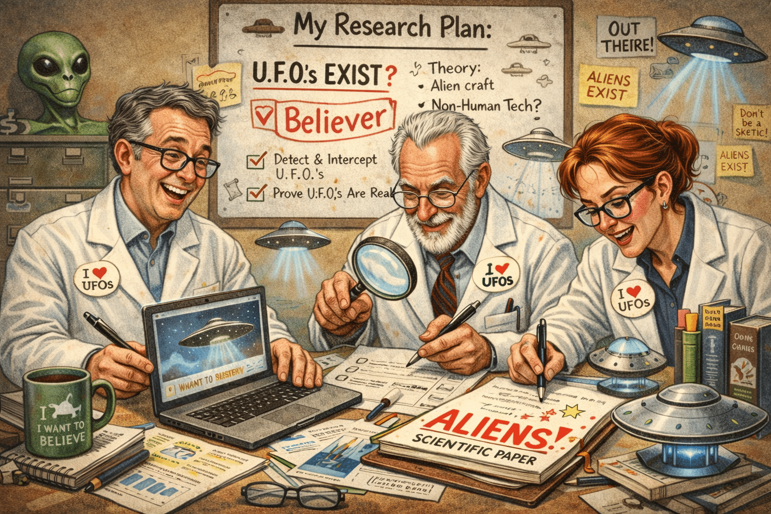 Mange videnskabelige ufo-papirer er typisk skrevet af videnskabsfolk, der på forhånd har en positiv bias overfor ufoer.