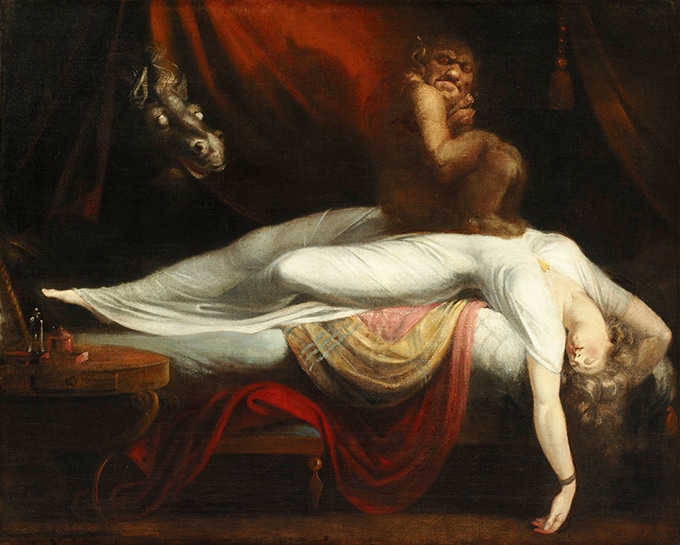 “The Nightmare” (1781) af Henry Fuseli. Maleriet er udstillet på Detroit Institute of Arts.