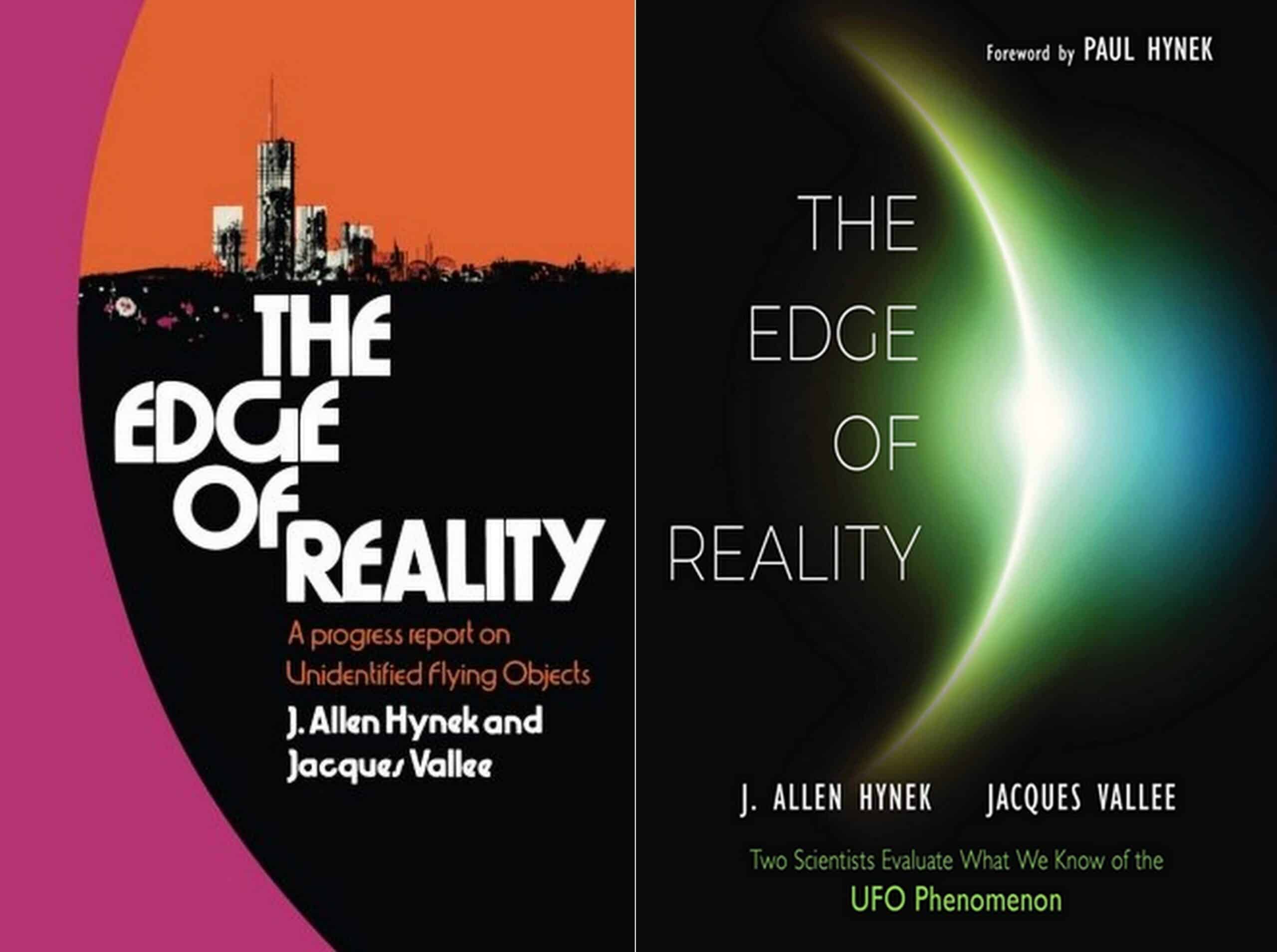 J. Allen Hynek og Jacques Vallee var venner og arbejdede tæt sammen, og udgav endda bogen Edge of Reality sammen. Den har i øvrigt fået et genoptryk for nylig (th.) og er for tiden sjovt nok at finde displayet blandt udvalgte titler på mange af Københavns biblioteker.